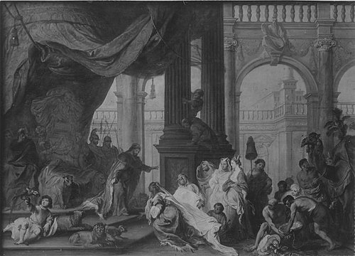 Salomon receives the Queen of Sheba, 1742, Balthasar Beschey