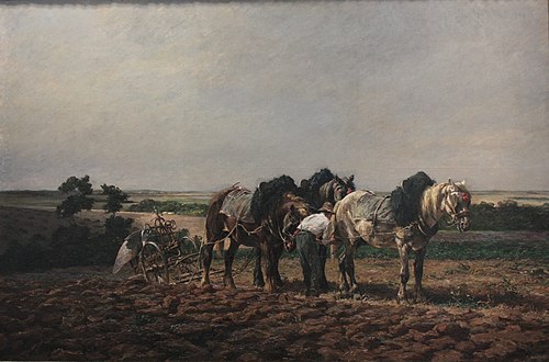 Une Attelée en Brie, 1904, Émile Jacque
