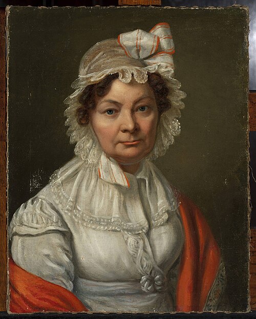 Portrait of a woman in a red scarf, 1824, Josef Sonntag