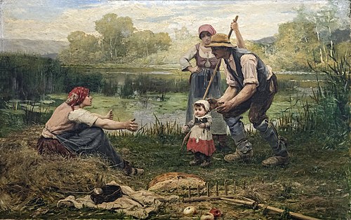 Les premiers pas, 1883, Georges Laugée