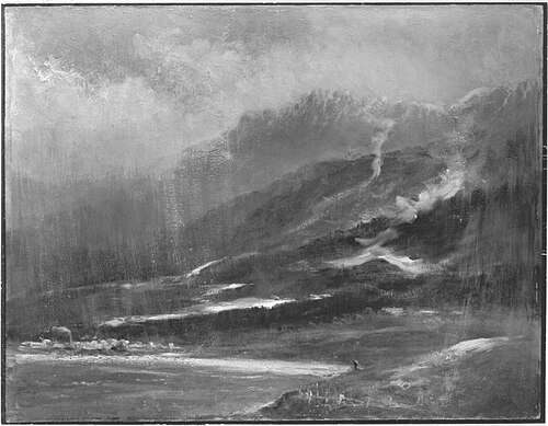 Regenwetter im Inntal bei Rosenheim, 1910, Heinrich Richard Reder