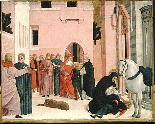 Saint Dominic Resuscitating Napoleone Orsini, 1470, Bartolomeo degli Erri