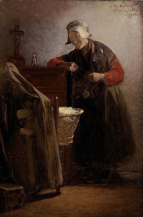 Près du berceau, 1899, Jean François De Boever