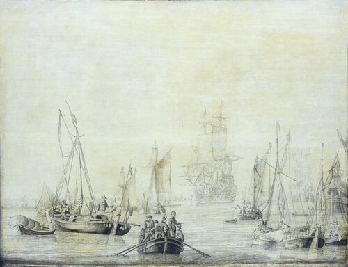 Dutch shipping, 1661, Adriaen van de Veen