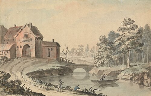Figures in a Landscape by a River, , Peter Tillemans