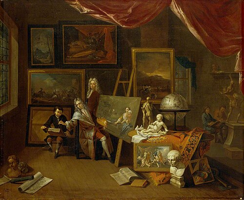 The Artist's Studio, 1716, Peter Tillemans