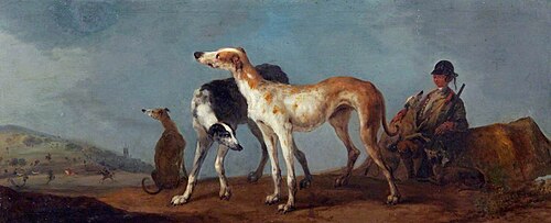 Three Hounds with Sportsman, a Hunt to the Left, 1734, Peter Tillemans