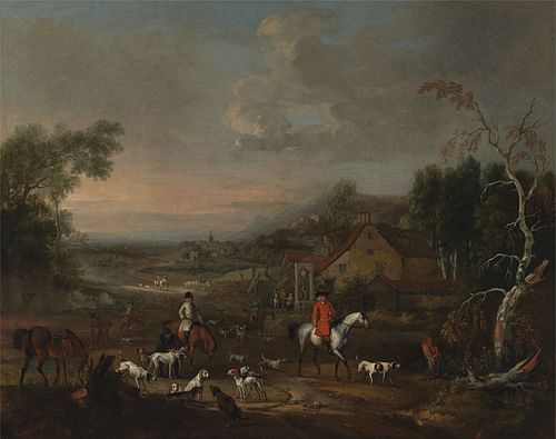 The Reverend Jemmet Browne at a meet of foxhound, 1730, Peter Tillemans