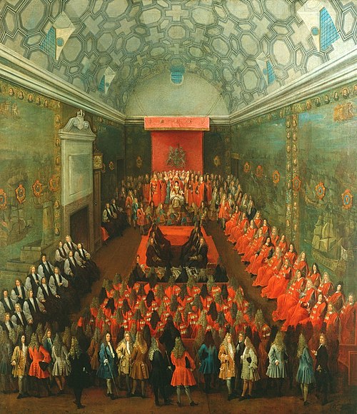 Queen Anne (1665-1714) in the House of Lords, 1711, Peter Tillemans