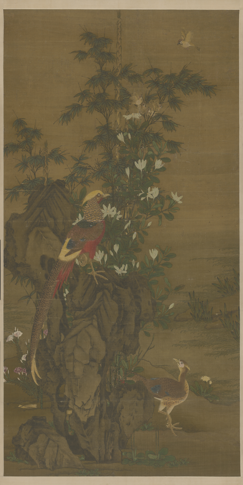 王渊花竹锦鸡图轴, , Wang Yuan
