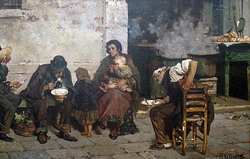 Soup of the poor, 1884, Reinaldo Giudici