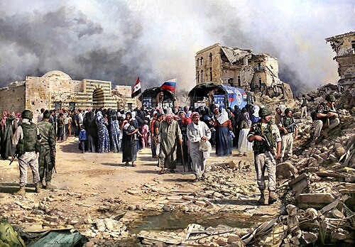 Aleppo, help has arrived, 2019, Augusto Ferrer-Dalmau