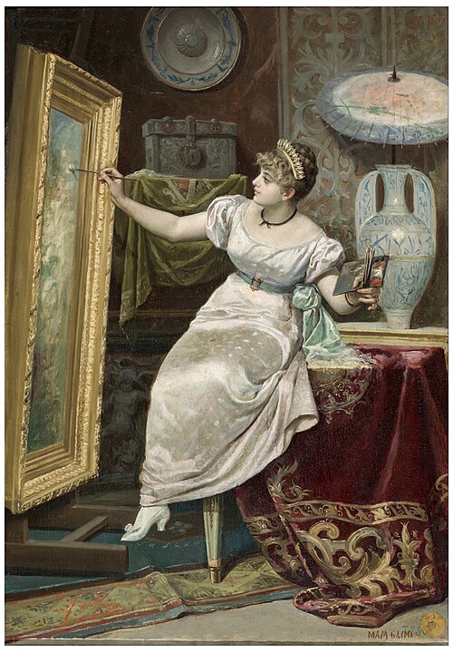 La artista, 1887, Serafín Martínez del Rincón y Trives