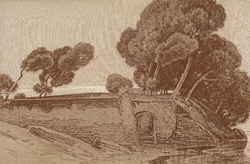 Pinien bei Fiascherino, 1910, Hermann Gattiker