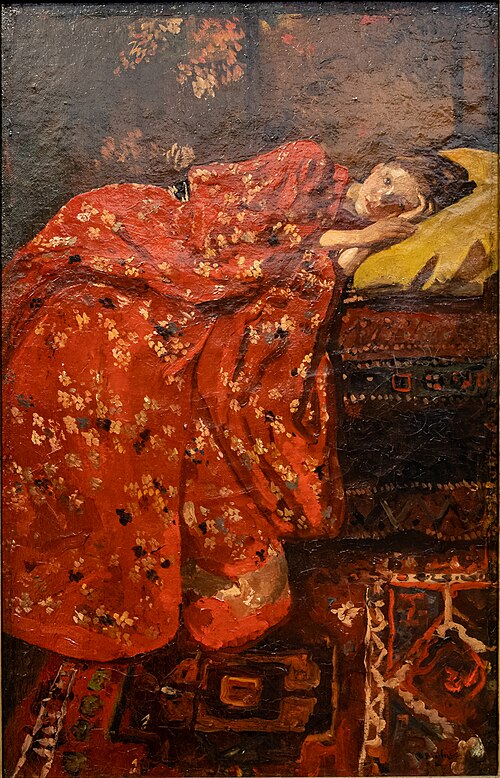 Girl in a Red Kimono (Geesje Kwak), 1893, George Hendrik Breitner