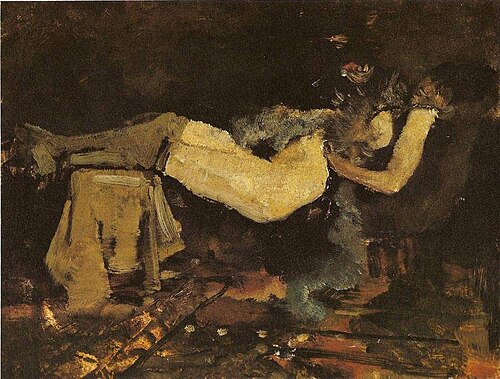 Reclining nude, 1888, George Hendrik Breitner