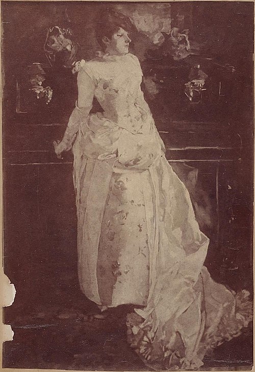 Portret van mevrouw Mann-Bouwmeester, 1887, George Hendrik Breitner