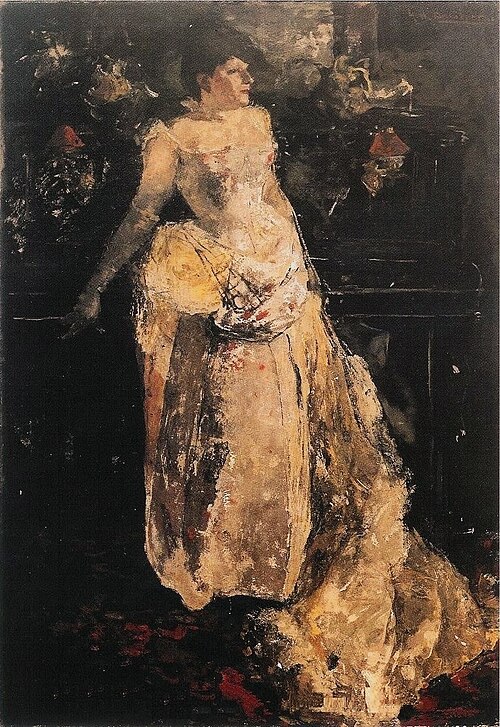 The Actress Theo Mann-Bouwmeester in 'Francillon', 1887, George Hendrik Breitner