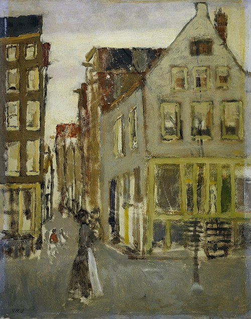 neighborhood in Jordaan (Lauriergracht & 2e Laurierdwarsstraat), 1901, George Hendrik Breitner