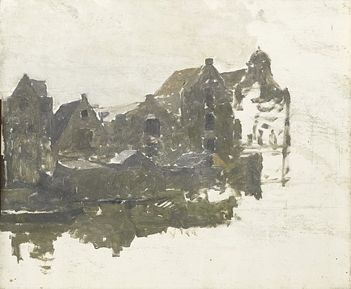 Warehouses on the Teertuinen on the Prinseneiland, Amsterdam, 1901, George Hendrik Breitner