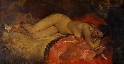 Reclining nude, 1887, George Hendrik Breitner