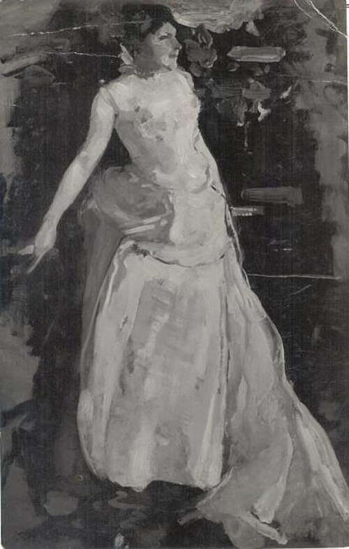 Study for the portrait of the actress Theo Mann-Bouwmeester in the role of Francine de Riverolles, 1886, George Hendrik Breitner