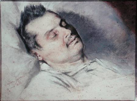 Balzac sur son lit de mort, , Émile Giraud