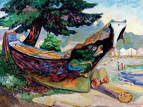 Pirogue de guerre indienne (Alert Bay), 1912, Emily Carr