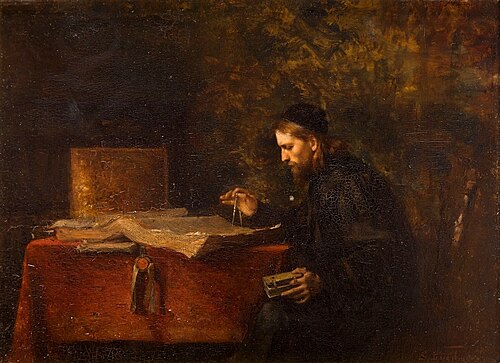 Scholar in his Studio, 1885, Szymon Buchbinder