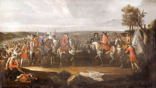 Eight Battle Scenes of the Marlborough House Murals: The Duke of Marlborough at the Battle of Blenhe, 1712, Louis Laguerre