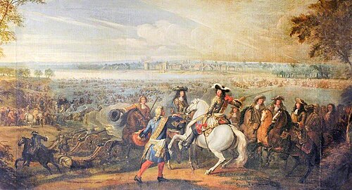 Eight Battle Scenes of the Marlborough House Murals: Louis XIV directing the Crossing of the Rhine, , 1715, Louis Laguerre