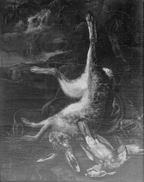 Jachtstilleven, 1695, Bernaert de Bridt