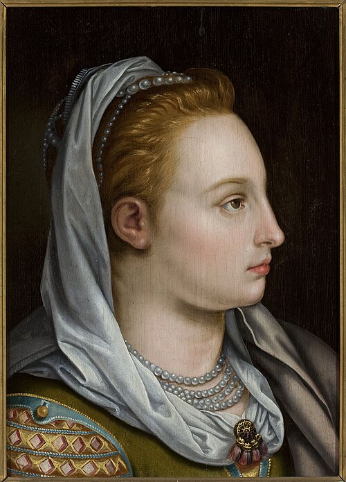 Head of a woman in profile, , Bernard de Rijckere