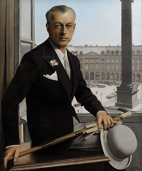 Self-portrait, Place Vendôme., 1932, Bernard Boutet de Monvel