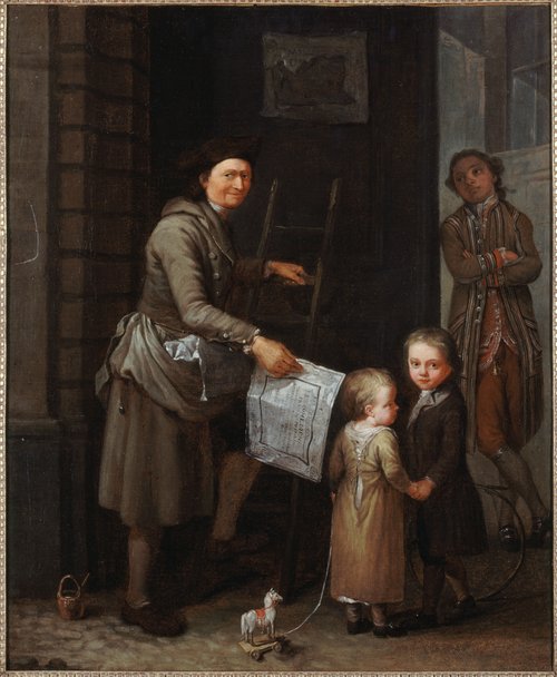 Le Colleur d'affiche, 1701, Étienne Jeaurat