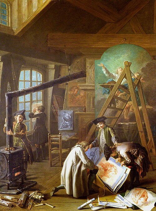 Interior of an Artist's Studio, 1755, Étienne Jeaurat