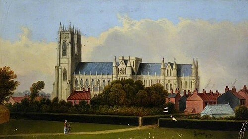 Beverley Minster from the South, East Riding of Yorkshire, 1893, James Burras the elder