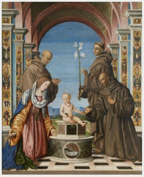 Virgin and Saints Adoring the Christ Child, 1509, Bernardino Zaganelli