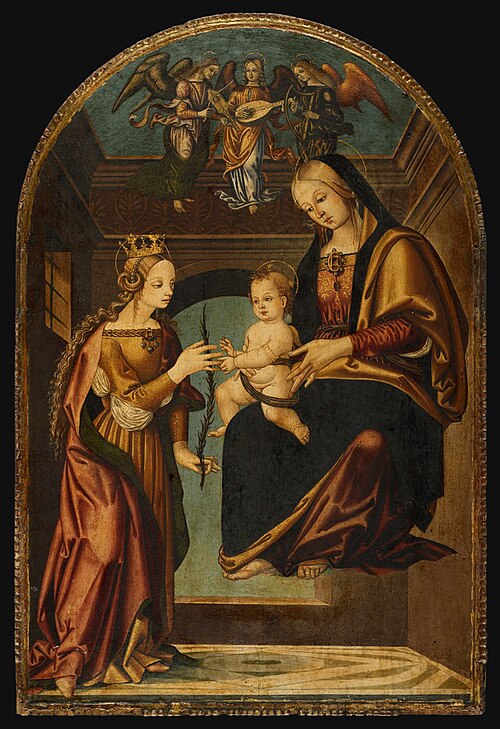 The Mystic Marriage of Saint Catherine of Alexandria, 1500, Bernardino di Mariotto