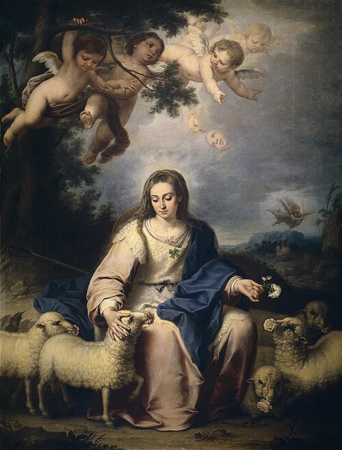 La Vierge Marie en bergère, 1732, Bernardo German Llorente
