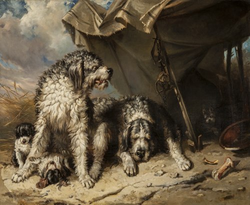 Dog Family, 1870, Charles-Frédéric Kiörboe