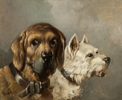Dogs, 1870, Charles-Frédéric Kiörboe