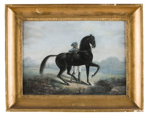 Hästporträtt. Godsven, 1820, Charles-Frédéric Kiörboe