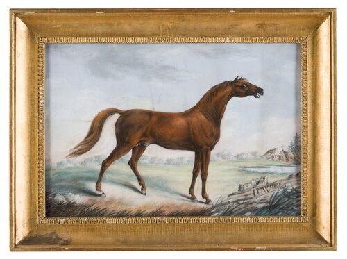 Hästporträtt. Juwel, 1820, Charles-Frédéric Kiörboe