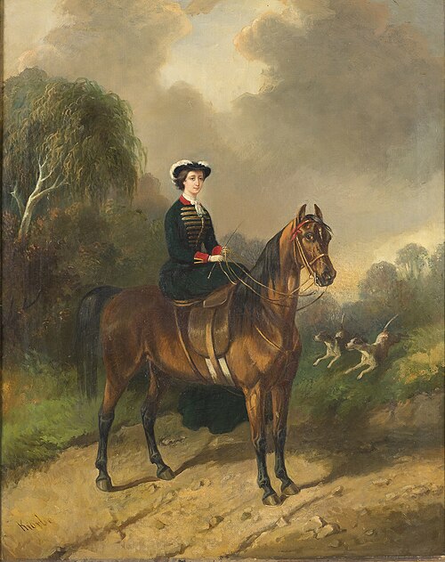 Empress Eugenie on Horseback, 1864, Charles-Frédéric Kiörboe