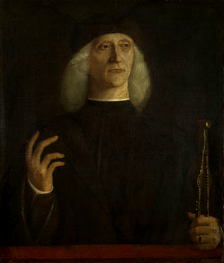 A Man with a Pair of Dividers (?), 1500, Gentile Bellini