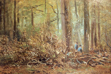 Herfstkap in het bos, , Johan Hendrik Doeleman