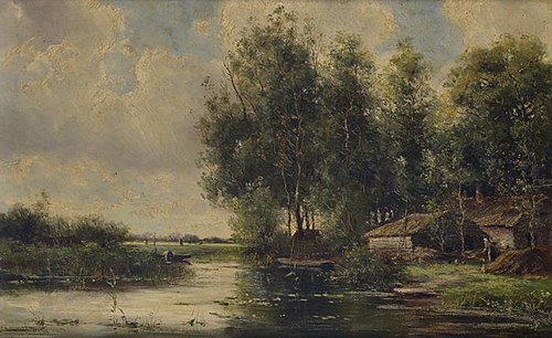 Zicht op de Kralingse Plas, Bosweg, 1883, Johan Hendrik Doeleman