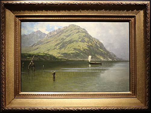 scorcio di lago, 1885, Federigo Cortese
