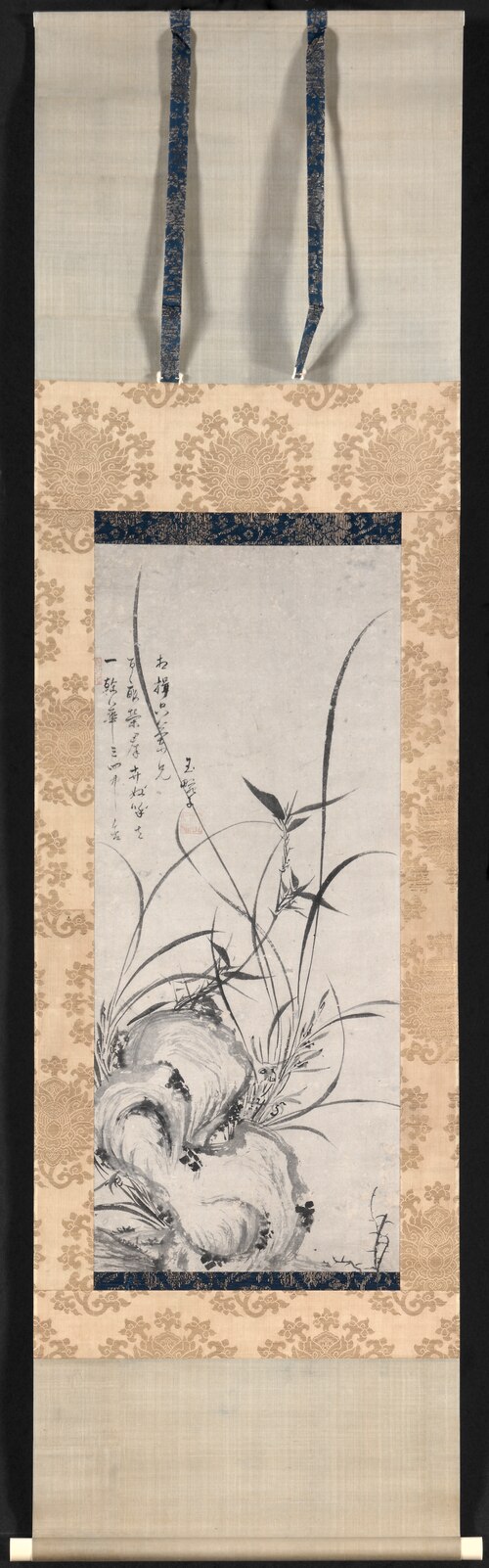 Rock, Bamboo, and Orchids, 1406, Bompō